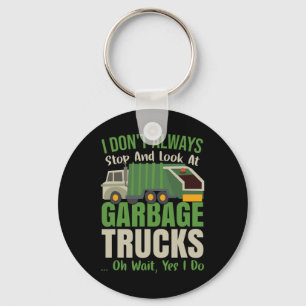 Recycling Day Kids Funny Garge Truck Toddler Recyc Key Ring