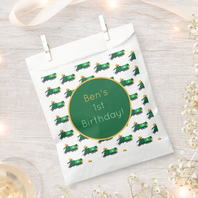 Recycling Garbage Truck Favour Bags (Clipped)