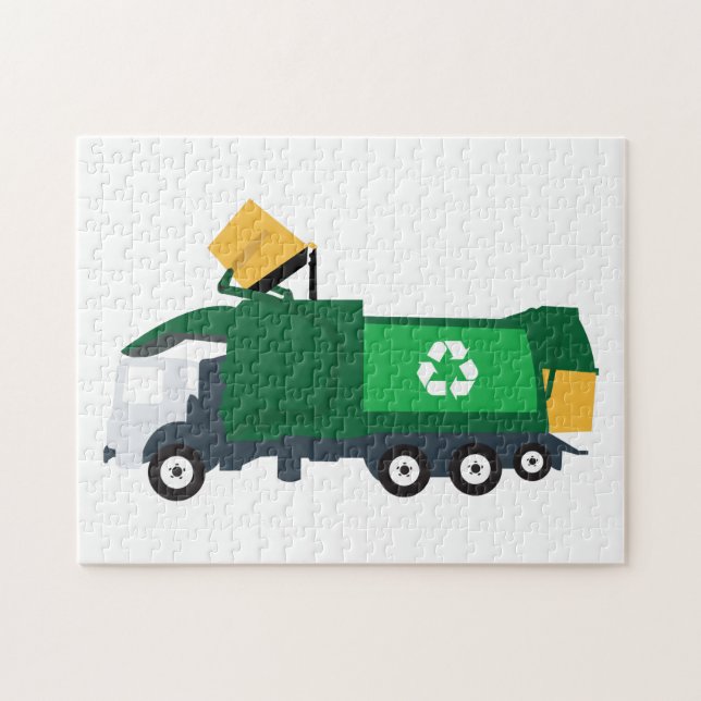 Recycling Garbage Truck Jigsaw Puzzle (Horizontal)