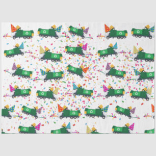 Recycling Garbage Truck Party Pattern Tissue Paper