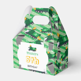 Recycling Garbage Truck Pattern Birthday Favour Box