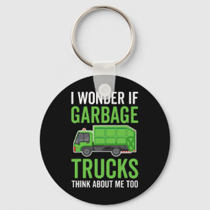 Recycling Garge Truck Trash Collector Recycle Eart Key Ring