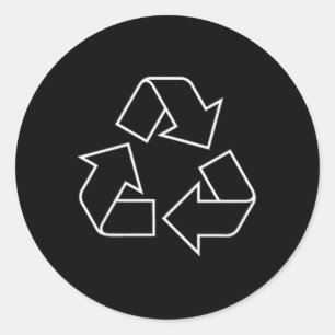 Recycling Logo Recycle Symbol Earth Day Green Men Classic Round Sticker