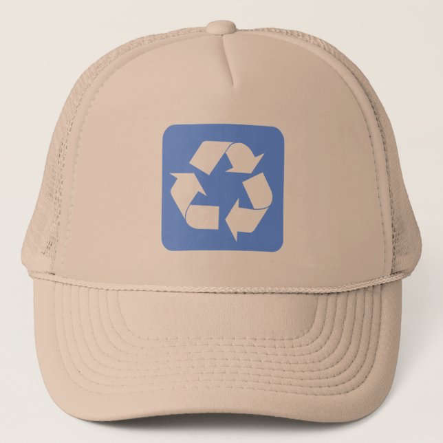Recycling Sign - Baby Blue Trucker Hat (Front)