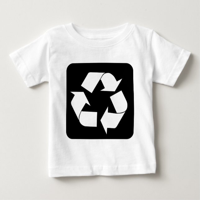 Recycling Sign - Black Baby T-Shirt (Front)