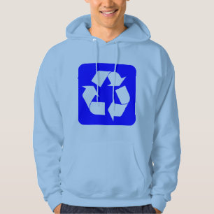 Recycling Sign - Blue Hoodie