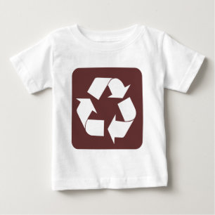 Recycling Sign - Dark Brown Baby T-Shirt
