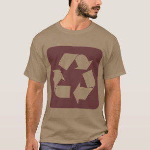 Recycling Sign - Dark Brown T-Shirt