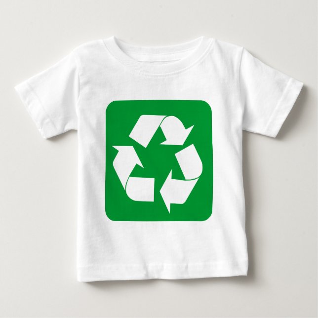 Recycling Sign - Grass Green Baby T-Shirt (Front)