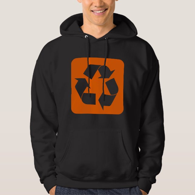 Recycling Sign - Orange Hoodie (Front)
