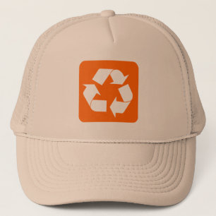 Recycling Sign - Orange Trucker Hat