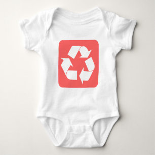 Recycling Sign - Tropical Pink Baby Bodysuit