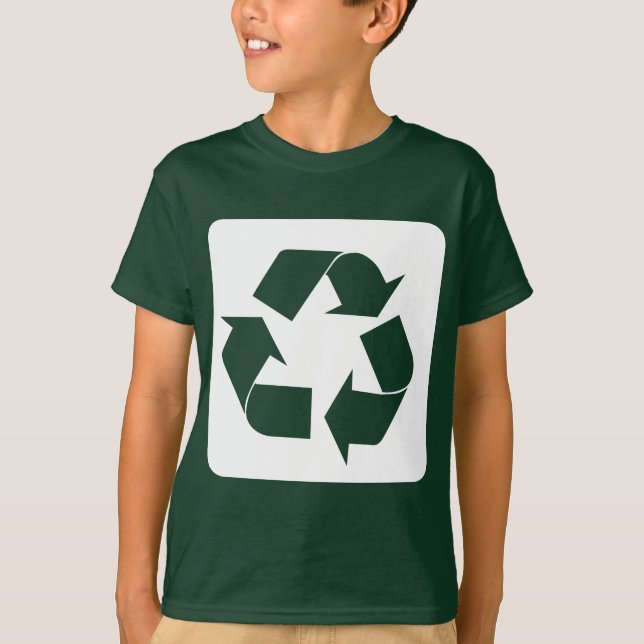 Recycling Sign - White T-Shirt (Front)