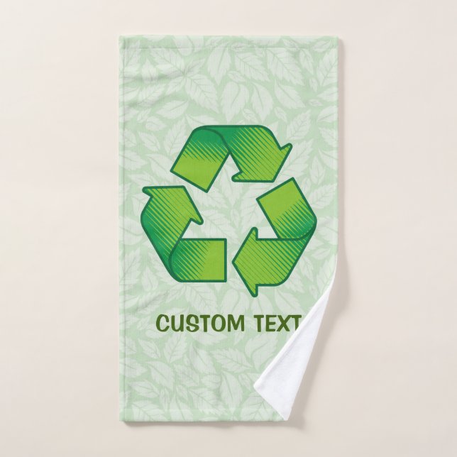 Recycling Symbol Bath Towel Set (Hand Towel)