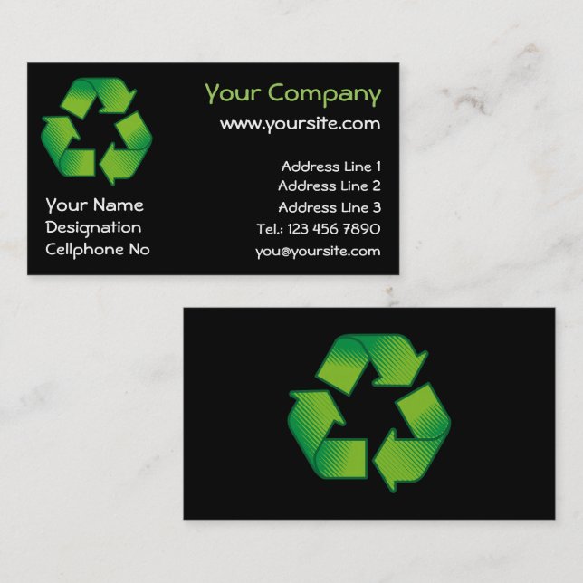 Recycling symbol business card (Front/Back)
