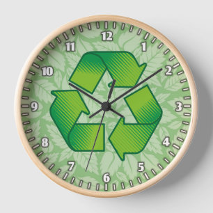 Recycling Symbol Clock