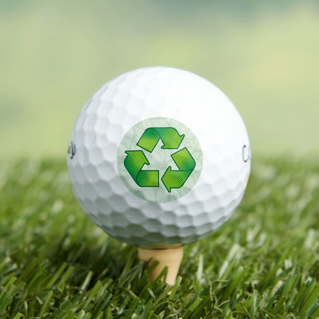 Recycling symbol golf balls (Insitu Tee)