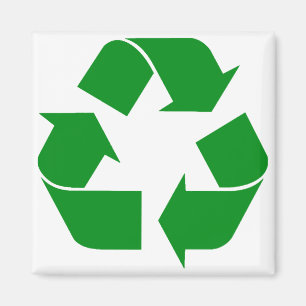 Recycling Symbol - Green Magnet