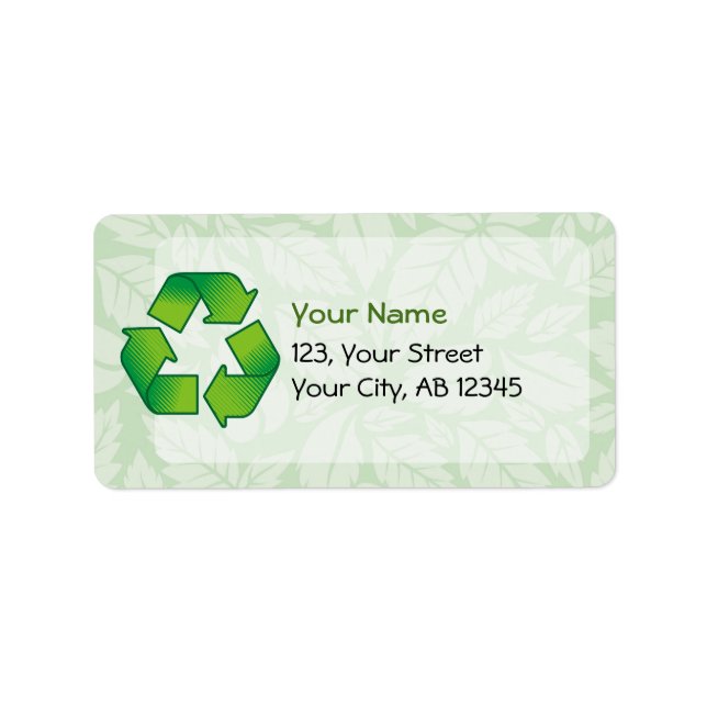 Recycling symbol label (Front)
