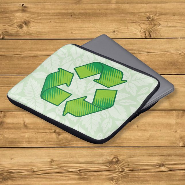 Recycling symbol laptop sleeve (Creator Uploaded)