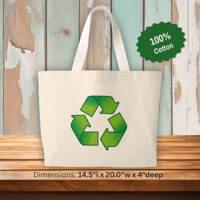 Recycling symbol large tote bag (Creator Uploaded)