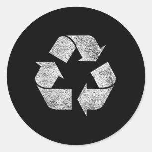 Recycling Symbol Logo Earth Day Green Deal Climate Classic Round Sticker