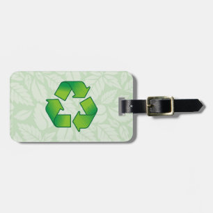 Recycling symbol luggage tag