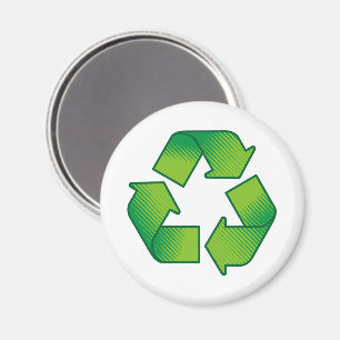 Recycling symbol magnet