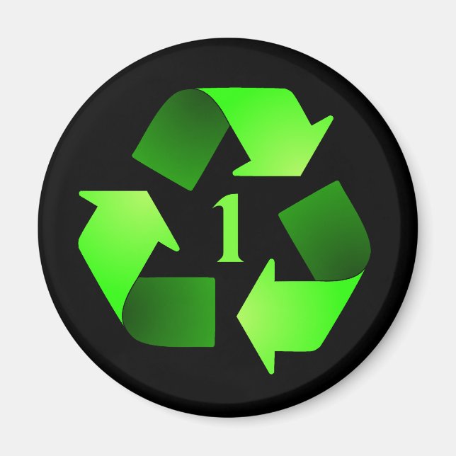 Recycling Symbol Magnet - Green #1 (Front)