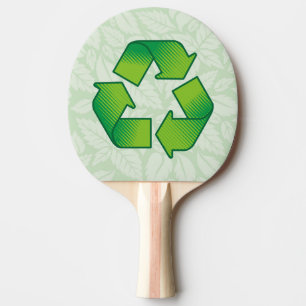 Recycling Symbol Ping Pong Paddle