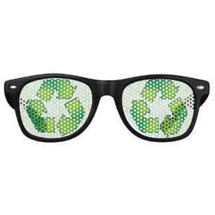 Recycling symbol retro sunglasses