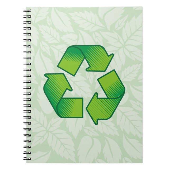 Recycling symbol spiral notebook (Front)