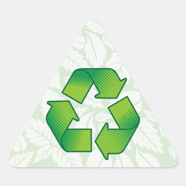 Recycling symbol triangle sticker (Front)
