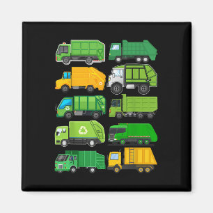 Recycling Trash Garbage Truck Kids Birthday Gifts  Magnet