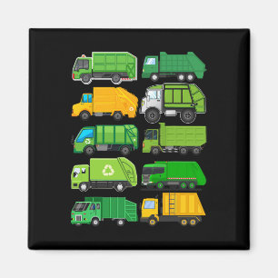 Recycling Trash Garge Truck Kids Birthday Gifts Ea Magnet