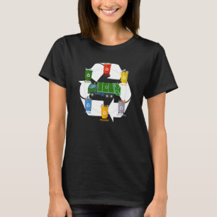 Recycling Trash Truck Funny Kids Garbage Bin Truck T-Shirt
