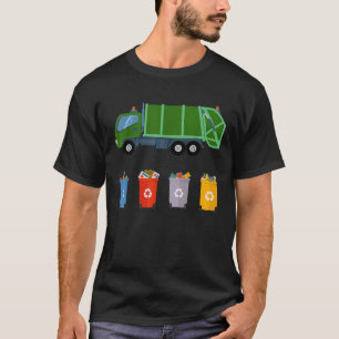 Recycling Trash Truck Kids Garbage Truck T-Shirt