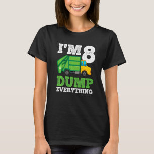 Recycling Truck 8 Years Old Garbage Truck 8th Birt T-Shirt