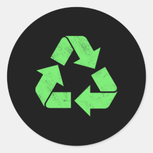 Recycling Vintage Logo Environmentalist Recycle Ea Classic Round Sticker
