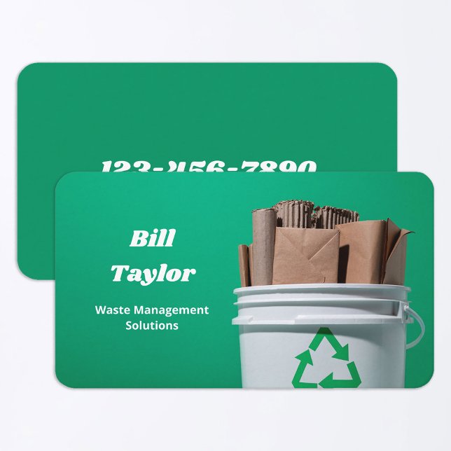 Recycling Waste Management Business Card (Recycling Business Cards)