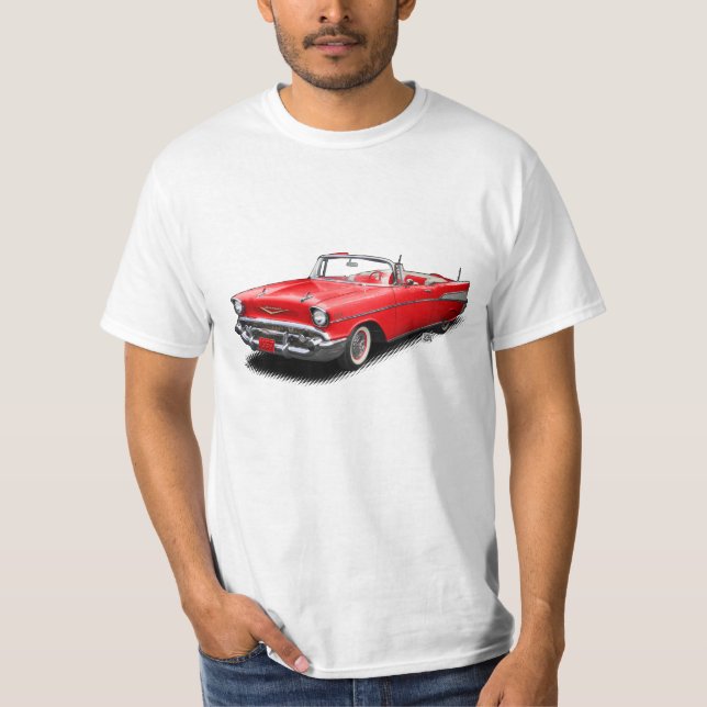 Red 1957 bel air t-shirt (Front)