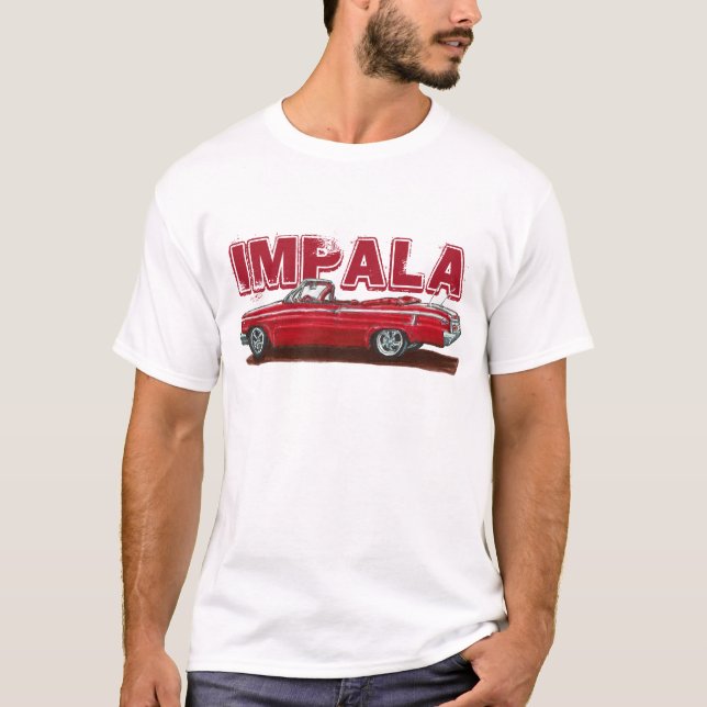 Red 1962 Impala Convertible T-Shirt (Front)