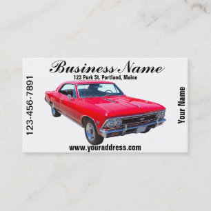 Red 1966 Chevy Chevelle SS 396 Business Card