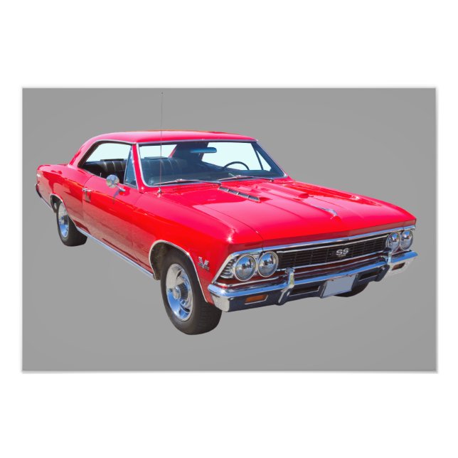 Red 1966 Chevy Chevelle SS 396 Photo Print (Front)