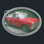 Red 1972 Chevy C10 Stepside Truck Belt Buckles<br><div class="desc">Profile of a cherry 1972 Stepside C10.</div>