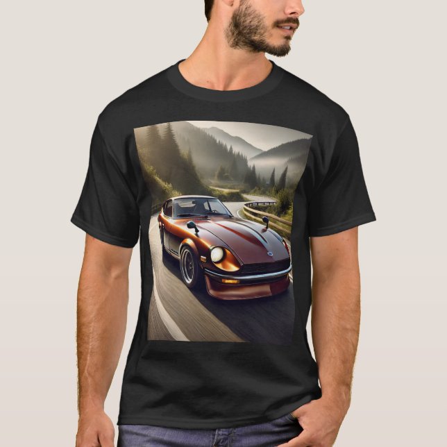 Red 1972 Datsun 240Z nissan japan japanese Car T-Shirt (Front)