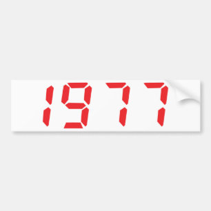 red 1977 icon bumper sticker