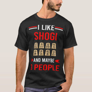 Red 3 People Shogi T-Shirt