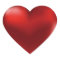 Red 3D Heart Sticker