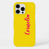 Red 3D Magenta Handwritten Name | Funny Goldenrod
